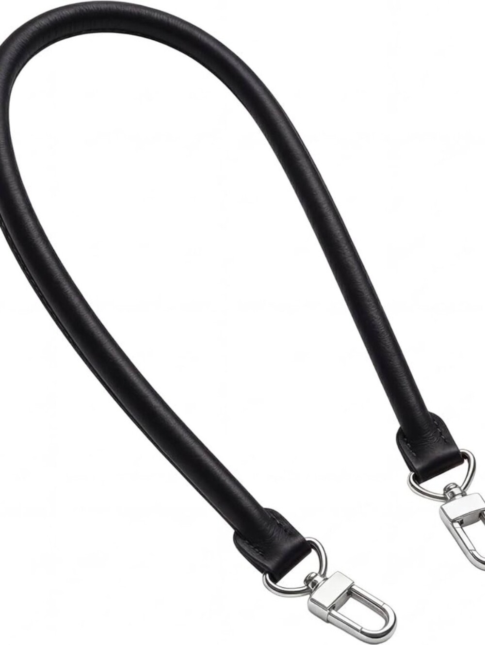 Speedy Soft Vachetta Replacement Strap New Style Black And Silver Leather